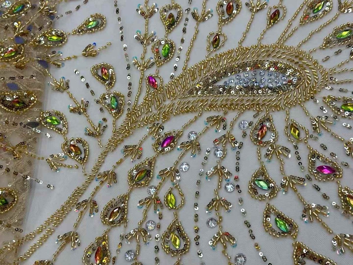 Beaded Lace Fabric