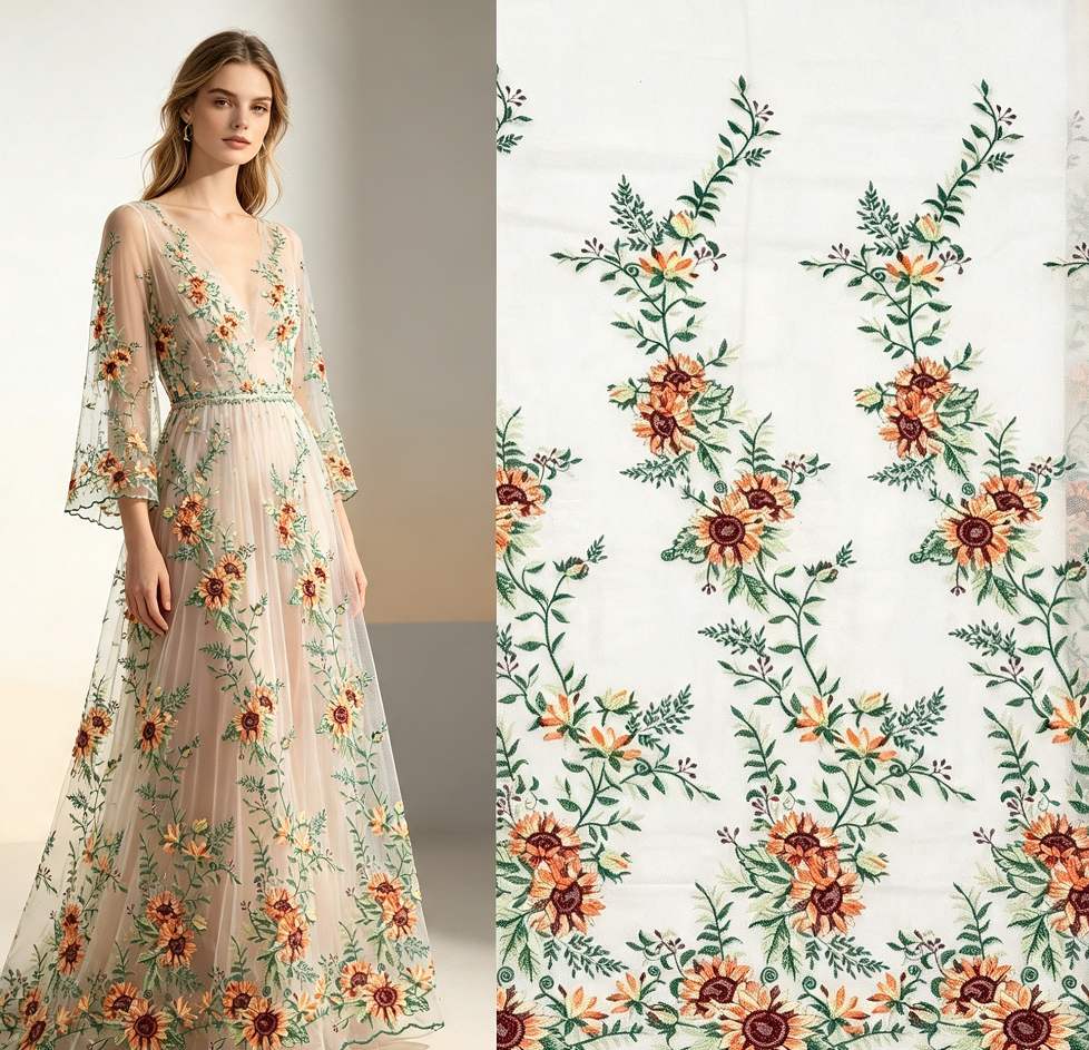 Embroidered Lace — HX-2017 — عرض 4