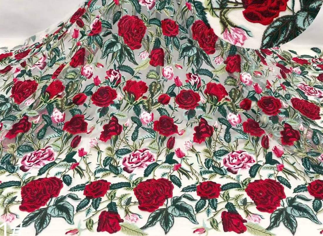 Embroidered Lace — HX-2480 — Embroidered Lace — HX-2480