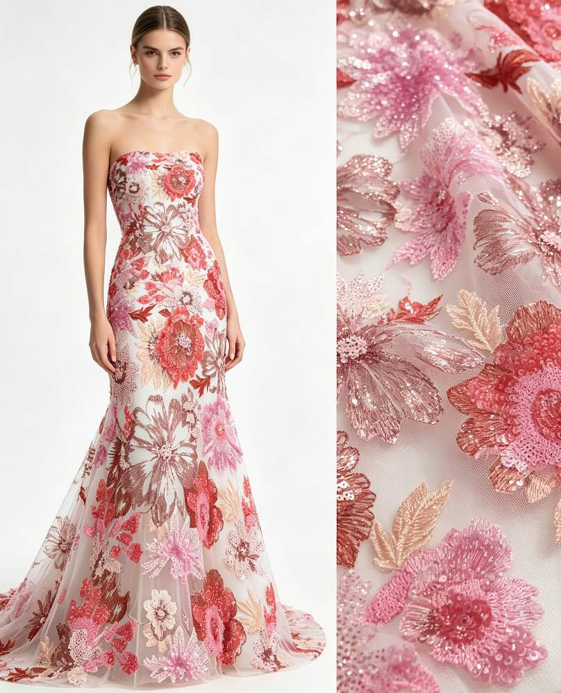 Embroidered Lace — HX-3393 — vista 6