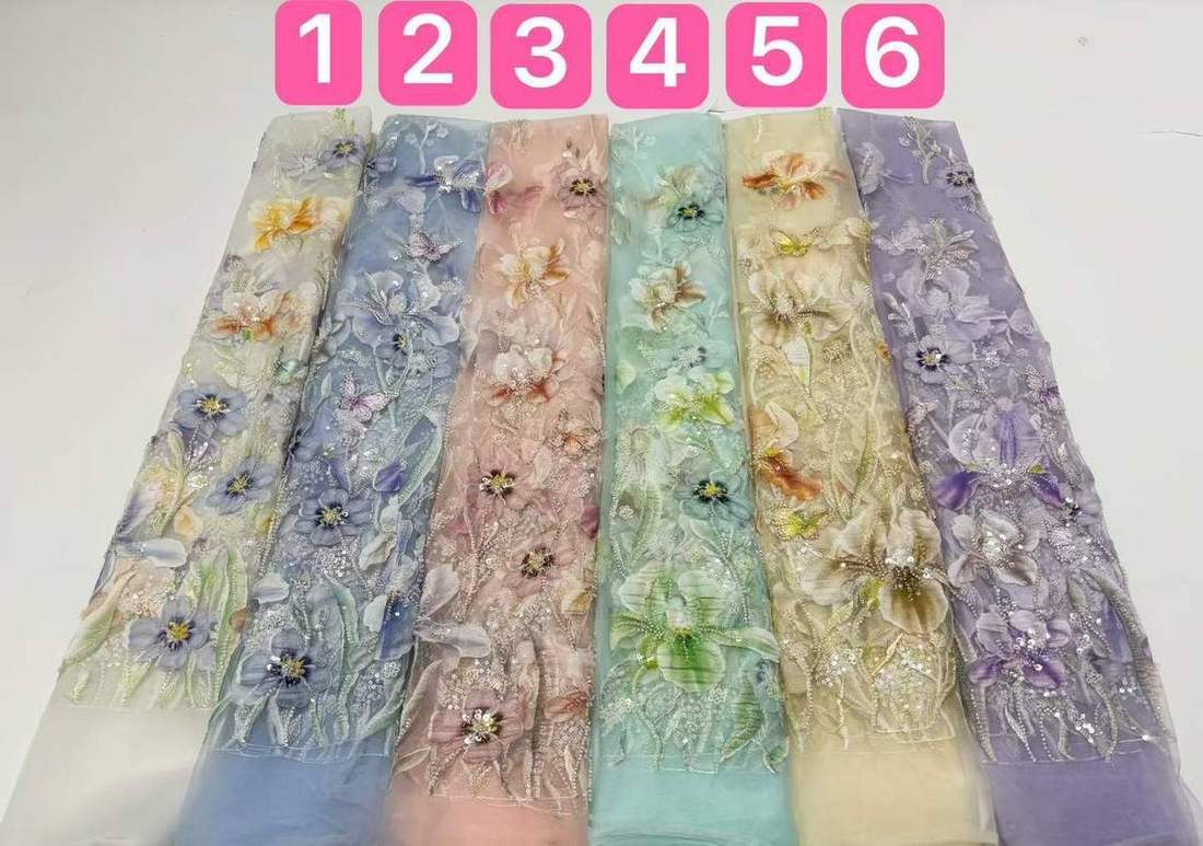 Embroidered Lace — HX-3707 — Embroidered Lace — HX-3707