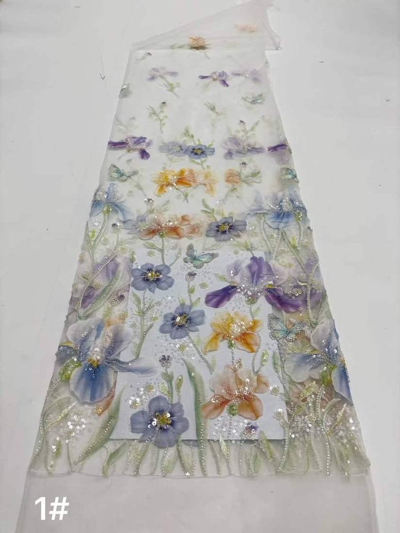 Embroidered Lace — HX-3707 — view 2
