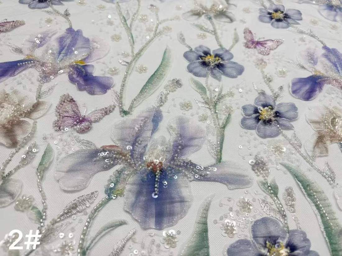 Embroidered Lace — HX-3707 — view 3