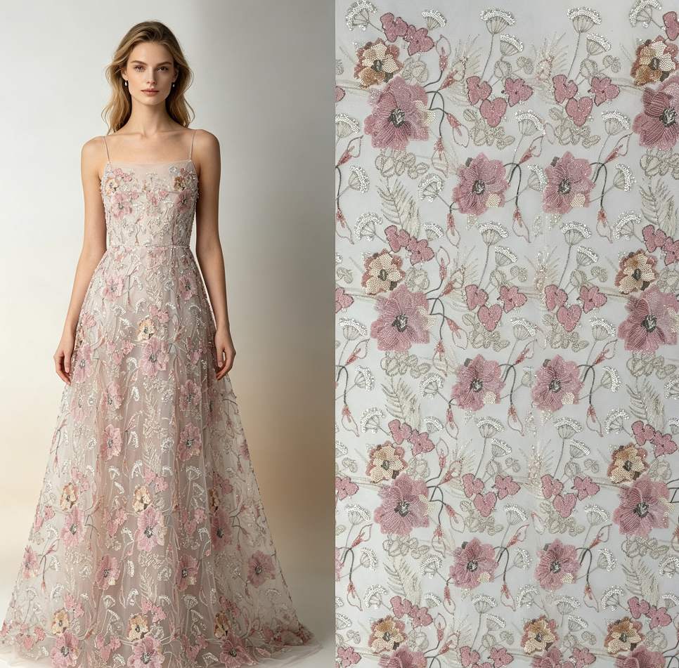 Embroidered Lace — HX-4208 — vista 4