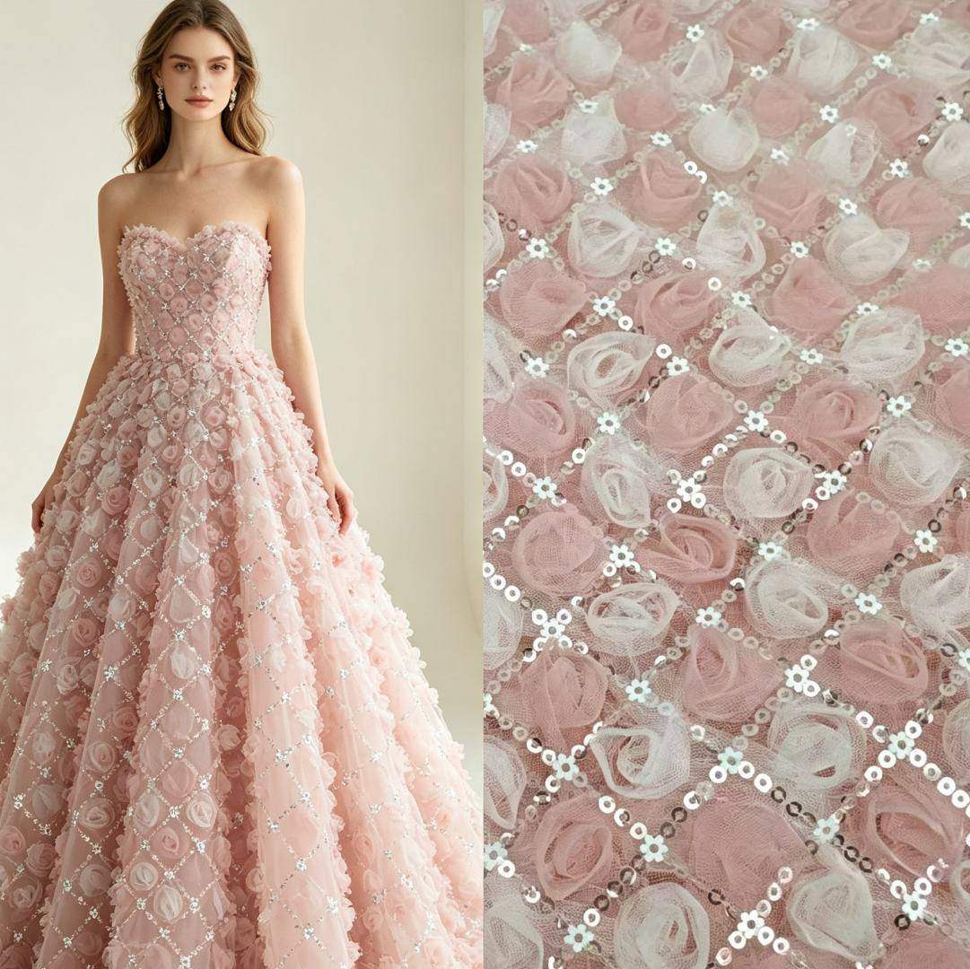 Embroidered Lace — HT-8468 — view 3