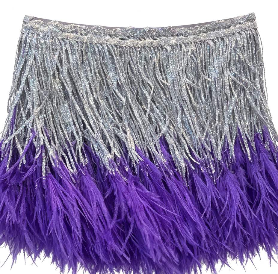 Feather Fringe Trim — 800 — عرض 6