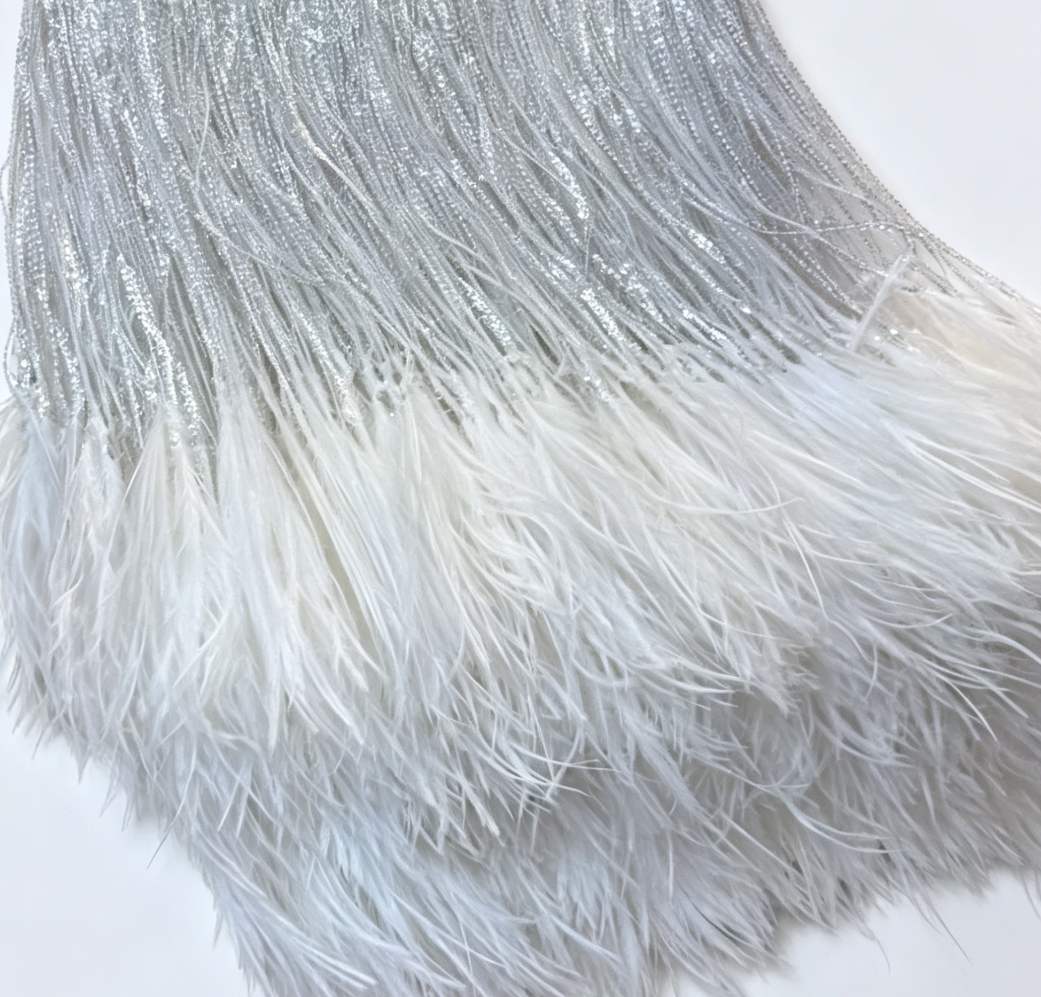 Feather Fringe Trim — 801 — عرض 5