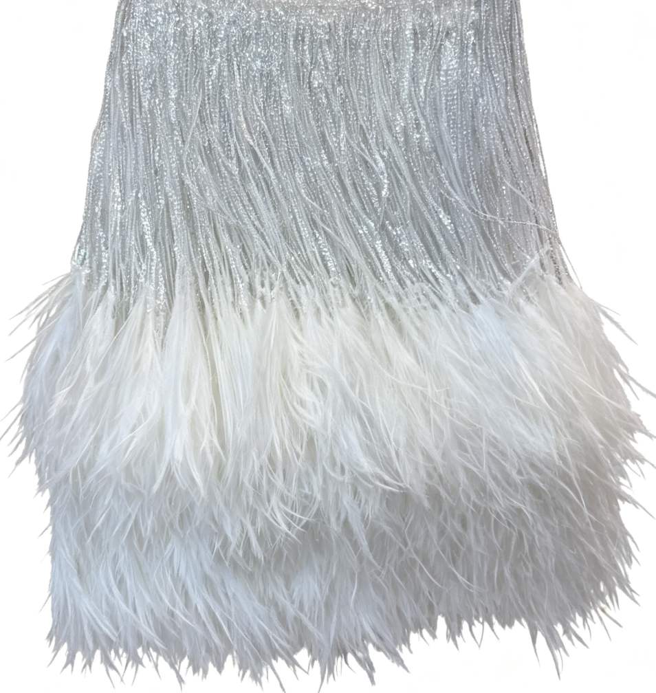 Feather Fringe Trim — 801 — عرض 6