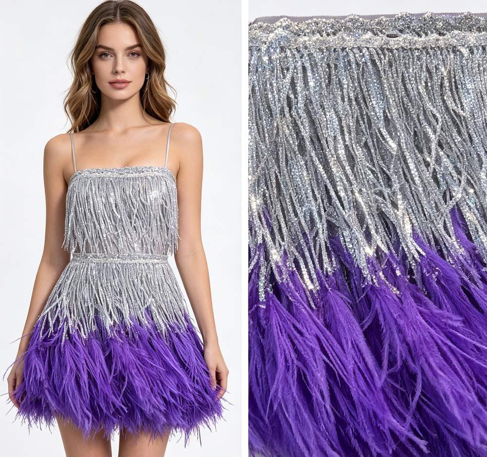 Feather Fringe Trim — YMW-800 — عرض 5