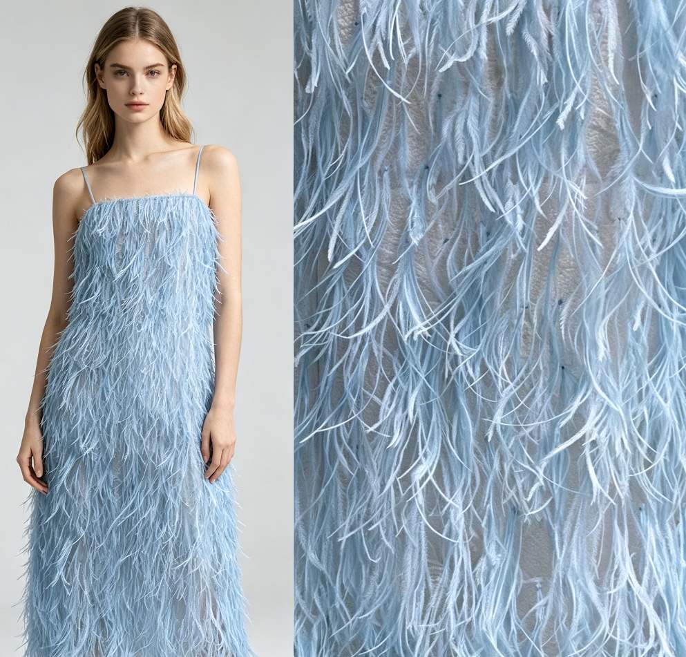 Feather Fringe Trim — YMW-YMW004 — عرض 8