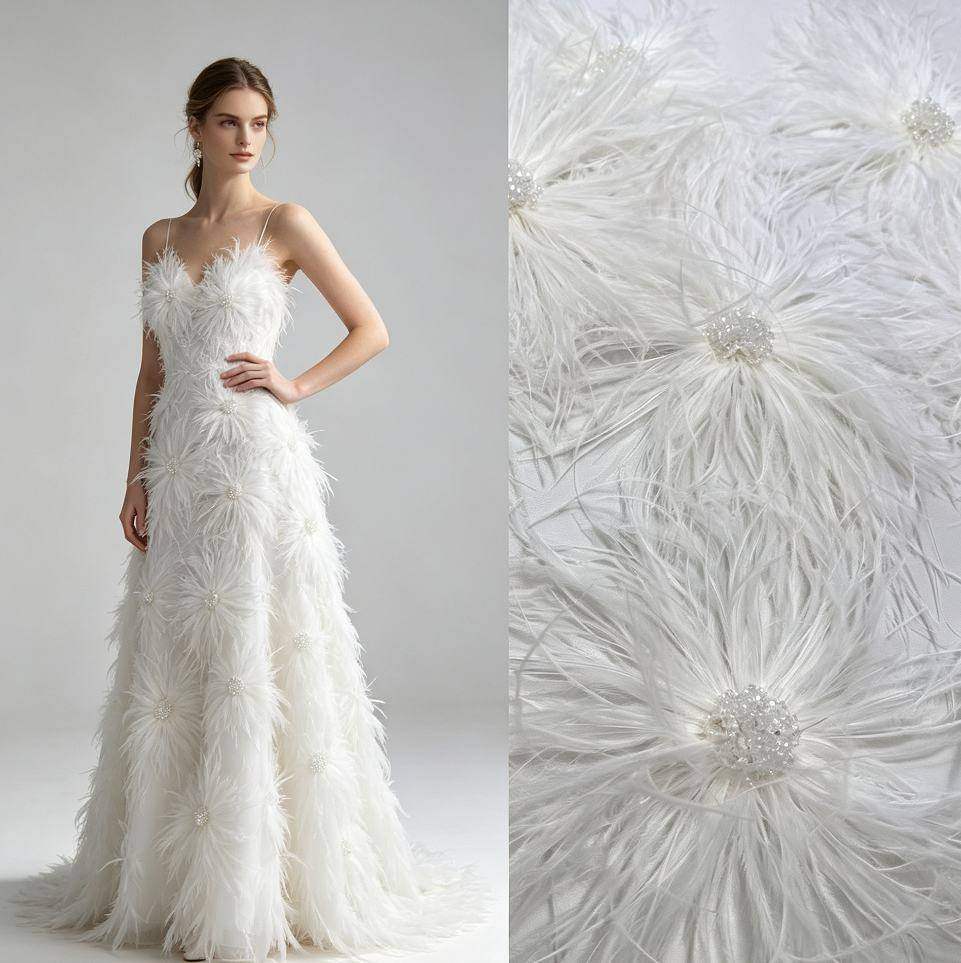 Feather Fringe Trim — YMW-YMW005 — view 3