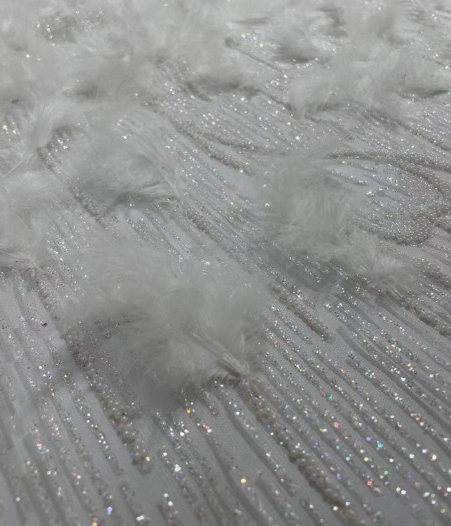 Feather Fringe Trim — YMW-YMW007 — عرض 7