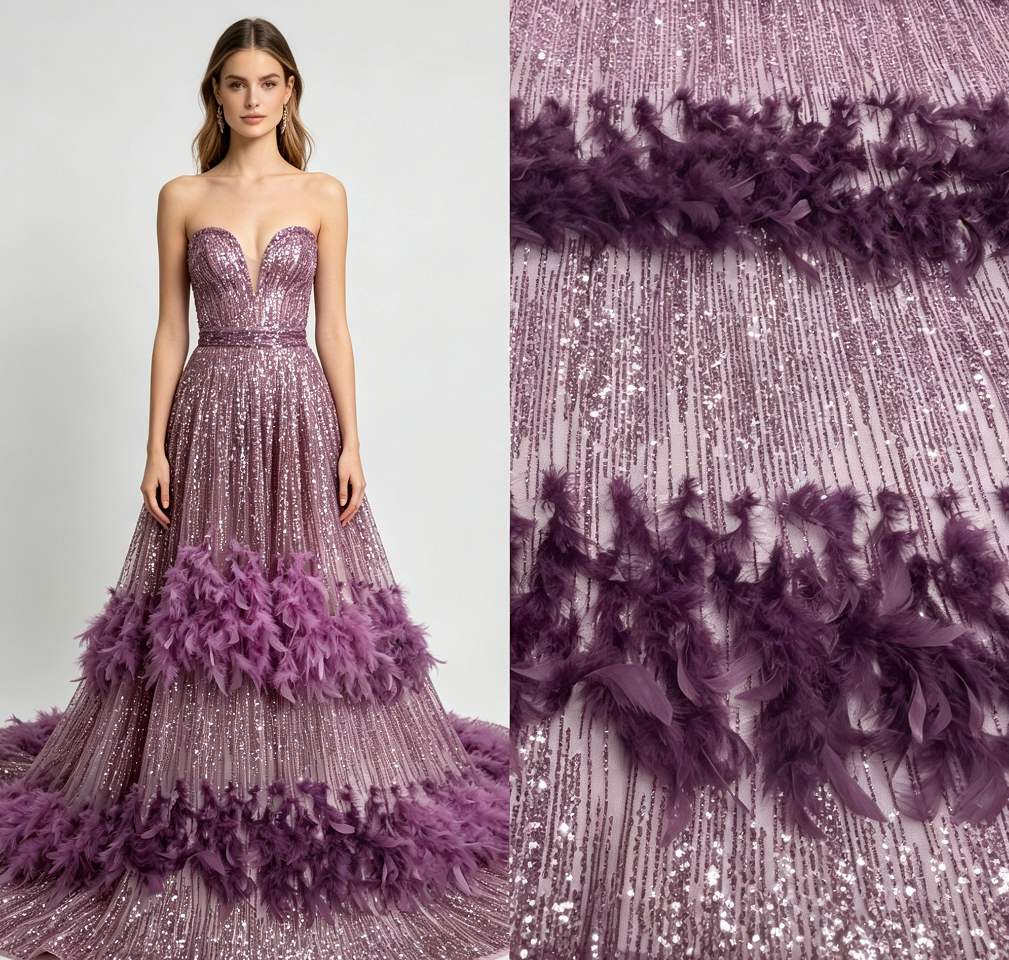 Feather Fringe Trim — YMW-YMW017 — عرض 5