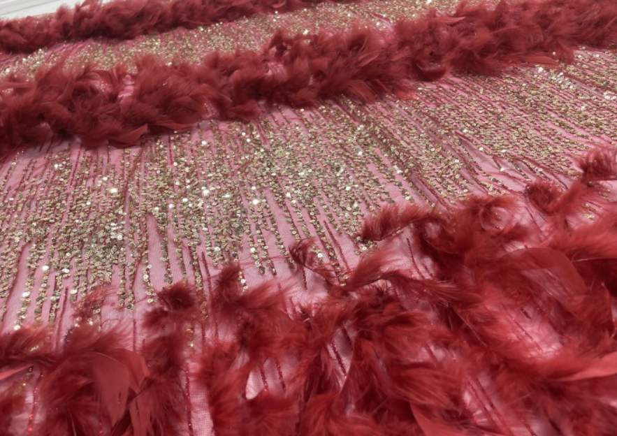 Feather Fringe Trim — YMW-YMW017 — عرض 6