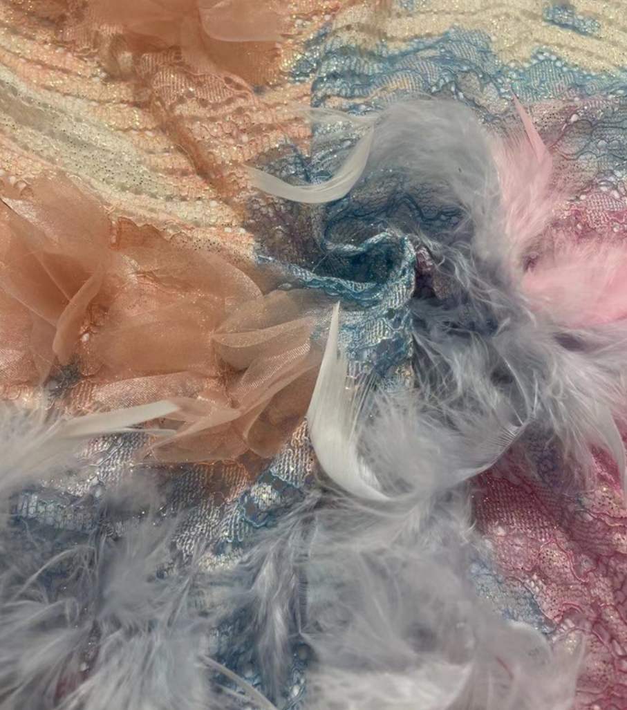 Feather Fringe Trim — YMW-YMW018 — عرض 8