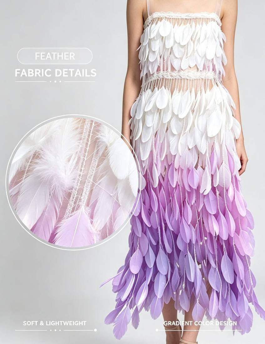 Feather Fringe Trim — LFYM-2122 — Feather Fringe Trim — LFYM-2122